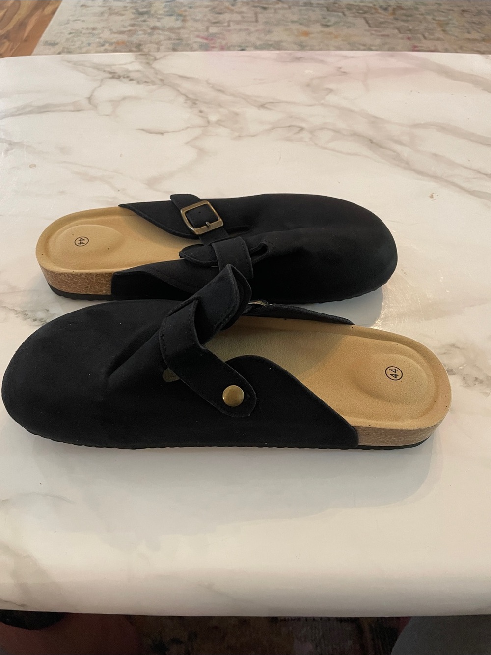 Black slip in clog shoes